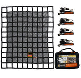 Gladiator Cargo Nets front view showing full 6.75x8 net and benefit of full-coverage restraint