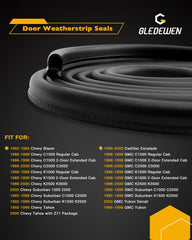 Gledewen seal close-up profile showing U-shaped rubber for durable weather protection