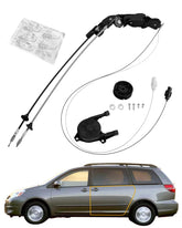 Gledewen front view of complete left-rear sliding door cable assembly showing fit