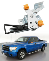 Gledewen front view of tailgate latch bracket showing fit and durable finish