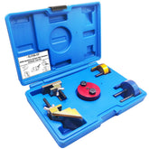 GLEXQLAO front view of tool kit in case showing organized five-piece set for fast access