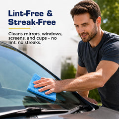 GLIMGLINT towel absorbing a liquid spill quickly to minimize mess and drying time