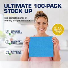 GLIMGLINT towel wiping a glass surface to deliver a streak-free shine