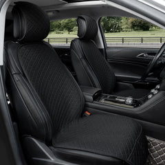 Gloserin front seat covers shown installed, protecting seats and appearing tidy