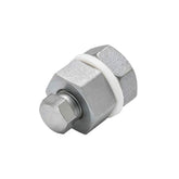 GlowShift adapter front view showing compact threaded port and corrosion protection benefit