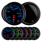 GlowShift front view of tinted 52mm gauge showing clear dial and housing benefit easy reading