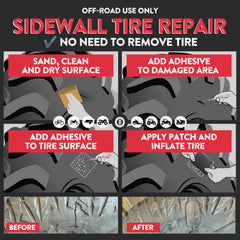 GLUETREAD patch material close-up highlighting durable rubber and adhesion