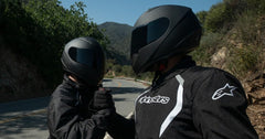 GLX GX11 tinted visor close-up reducing glare for daytime riding