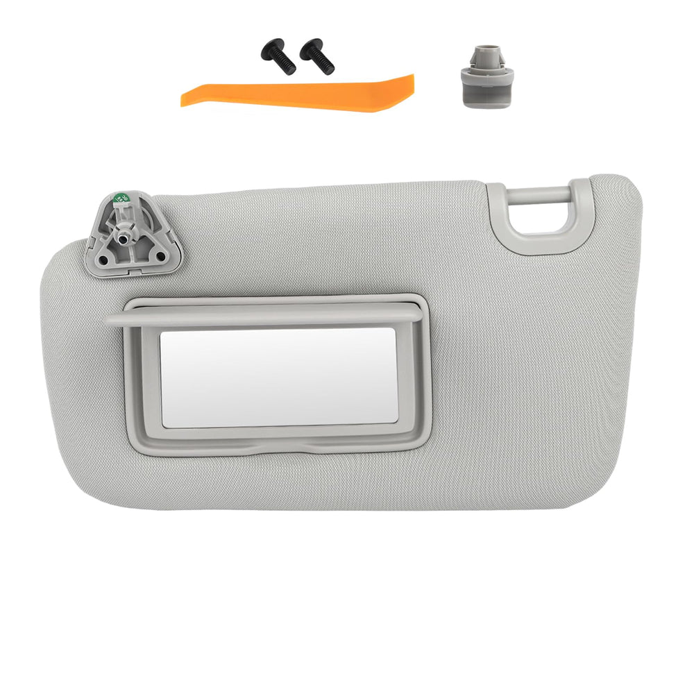 GlymXia left driver sun visor front view showing clean replacement fit