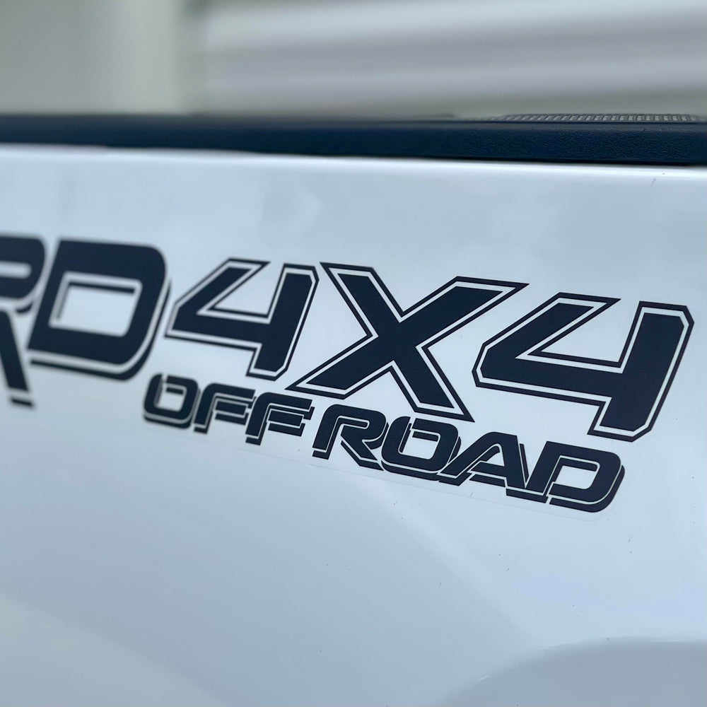 GO-GO.GROUP front view of bedside decal showing bold 4x4 graphics and clean fit