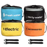 Gociean front pack showing four color-coded bags and neat organization benefit