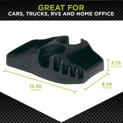 Go Gear close-up of dual drink holders securing cups to reduce spills