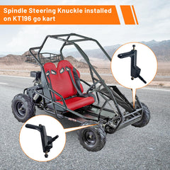 GOIRTUTSS side profile of spindle knuckle showing robust alloy construction for durability