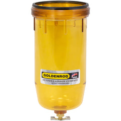 Goldenrod clear replacement bowl front view shows visual inspection benefit