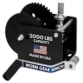 Goldenrod WG2000HEX front view showing compact winch for easy mounting