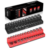 GOOACC front view of two-piece socket organizer showing color-coded benefit