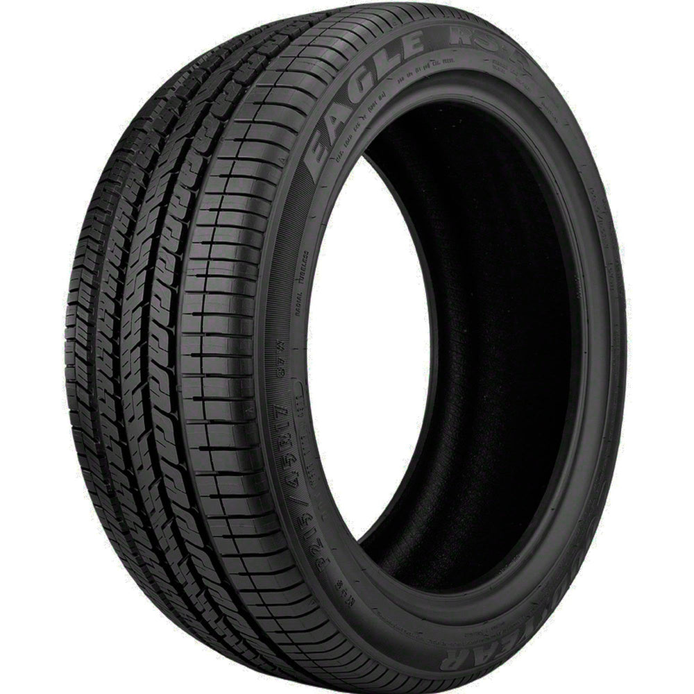 Goodyear front tread view showing deep grooves and improved wet traction