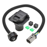 Goopool front view of 7‑pin harness showing full connector and benefit: quick replacement