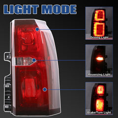 Goopool tail light installed on Chevy Tahoe showing correct alignment benefit