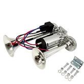 gopupu front view dual trumpet showing bold horn face and visibility benefit