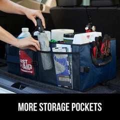 GORILLA GRIP expanded inside SUV trunk holding groceries and keeping items upright
