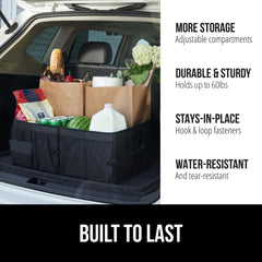 GORILLA GRIP open organizer showing two compartments and quick access