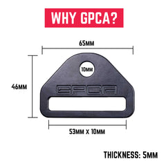 GPCA D‑plate mounted in Jeep Wrangler interior for secure anchoring