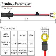 GragicSZ 10AWG cable jacket close-up showing durable heat-resistant construction