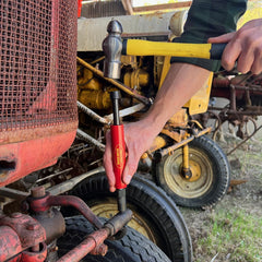 Grease Buster in use on an axle by LockNLube demonstrating quick grease removal
