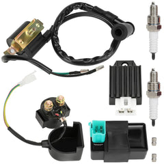 GREHUA front view of complete ignition and CDI kit showing included parts and quick repair benefit