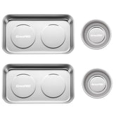 GRENPRO front view of 4-piece stainless trays showing durable construction and organization