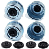 GREPSPUD front view of dust caps showing durable zinc-plated finish
