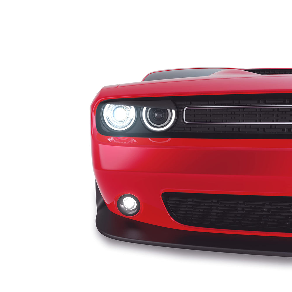 GRIDREADY headlight eyelids front view showing aggressive look and instant styling