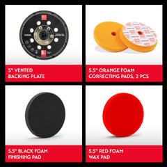 Griot's Garage black finishing pad close-up edge for swirl and micro-marring removal