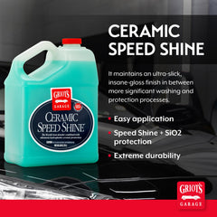 Griot's Garage label close-up highlighting ceramic technology and easy identification