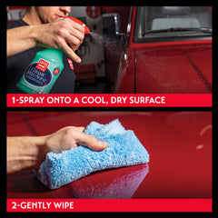Griot's Garage water beading on painted hood showing hydrophobic protection benefits