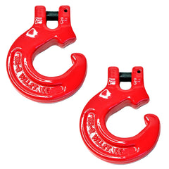 Gripon choker hook front view showing shape and red powder-coat durability