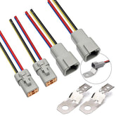 GRZWAYS front view of 4-pin DTP connector showing durable housing and locking