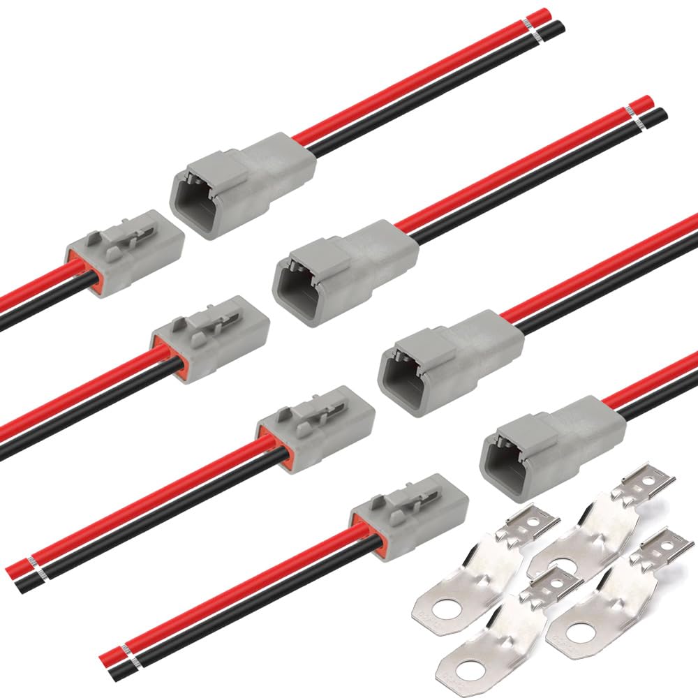 GRZWAYS DTP connector front view showing sealed housing and secure lock for durable connections