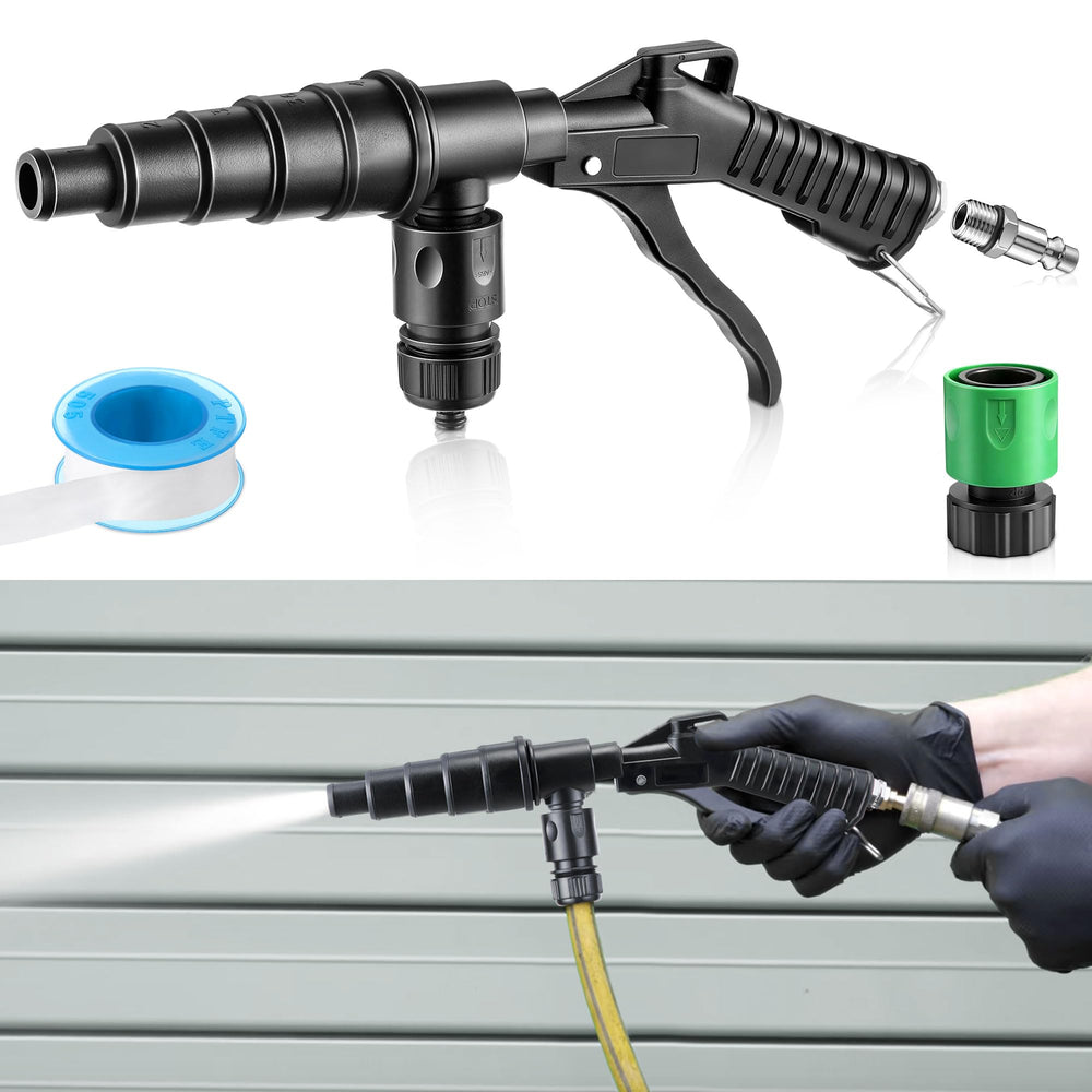 Gulfmew flush gun front view showing tool and ergonomic design for reliable flushing