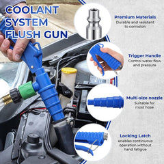 Gulfmew ergonomic trigger and locking latch for controlled pulses and hands-free flushing