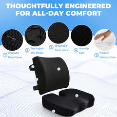 Gurnall lumbar pillow contour detail illustrating lower-back support and posture benefit