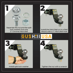 GusHill installed on ball mount showing correct fit and easy vehicle attachment