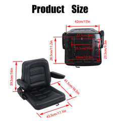 GXYWADY side profile fold-down backrest allowing adjustable operator posture