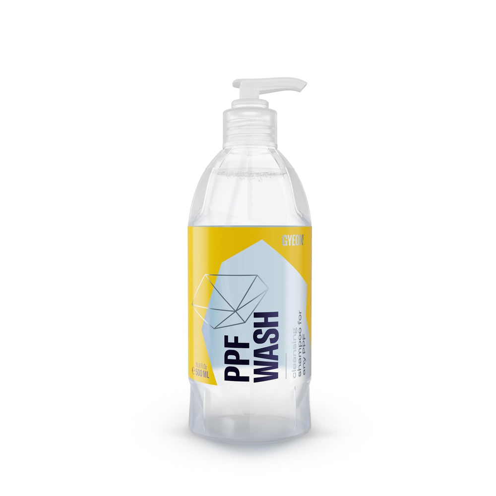 Gyeon PPF Wash front bottle showing product clarity and use benefits
