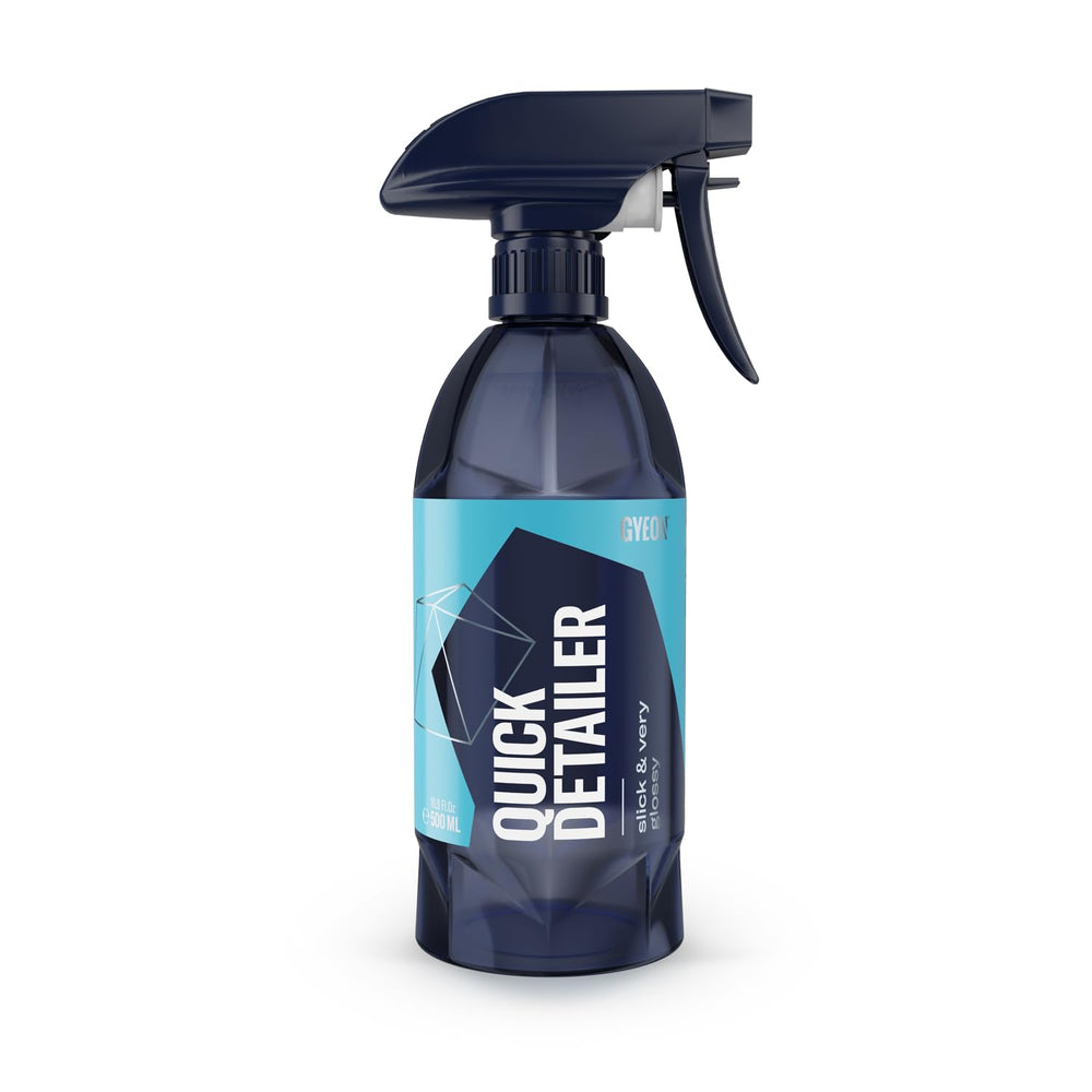 Gyeon quick detailer front label showing product benefits and glossy finish