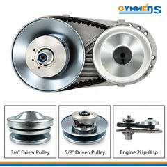 GYMMEDS close-up of driver pulleys illustrating solid construction and easy fit benefit