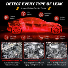 GYTVtools in-use on engine showing visible smoke finding a vacuum leak