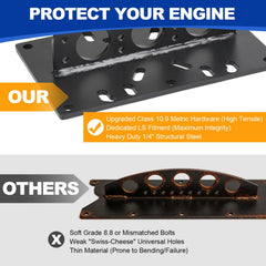 GZQIUYI side profile thickness highlighting 6mm alloy steel for reduced flex