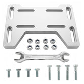GZZTORES front view adapter plate showing mounting pattern and strength benefits